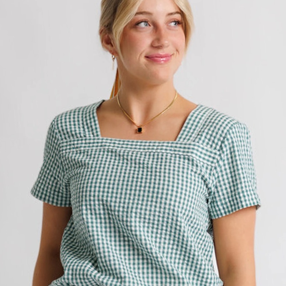 DownEast Gingham Blouse